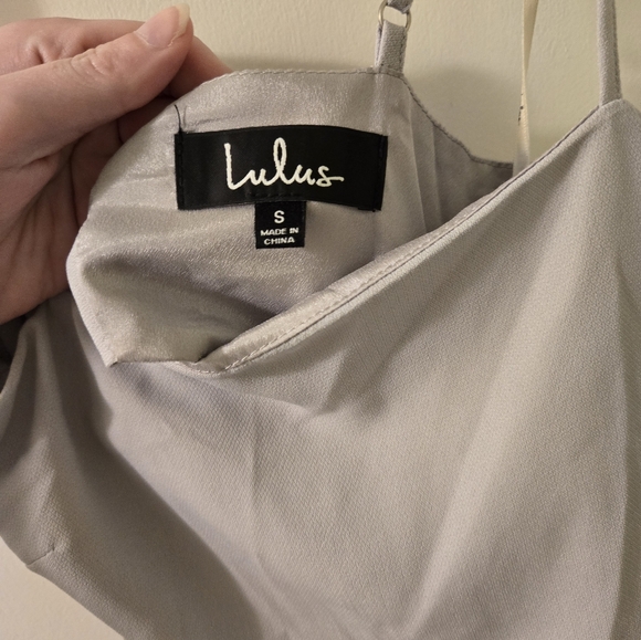 Lulu's Toast to life gray dress size small - Picture 2 of 5